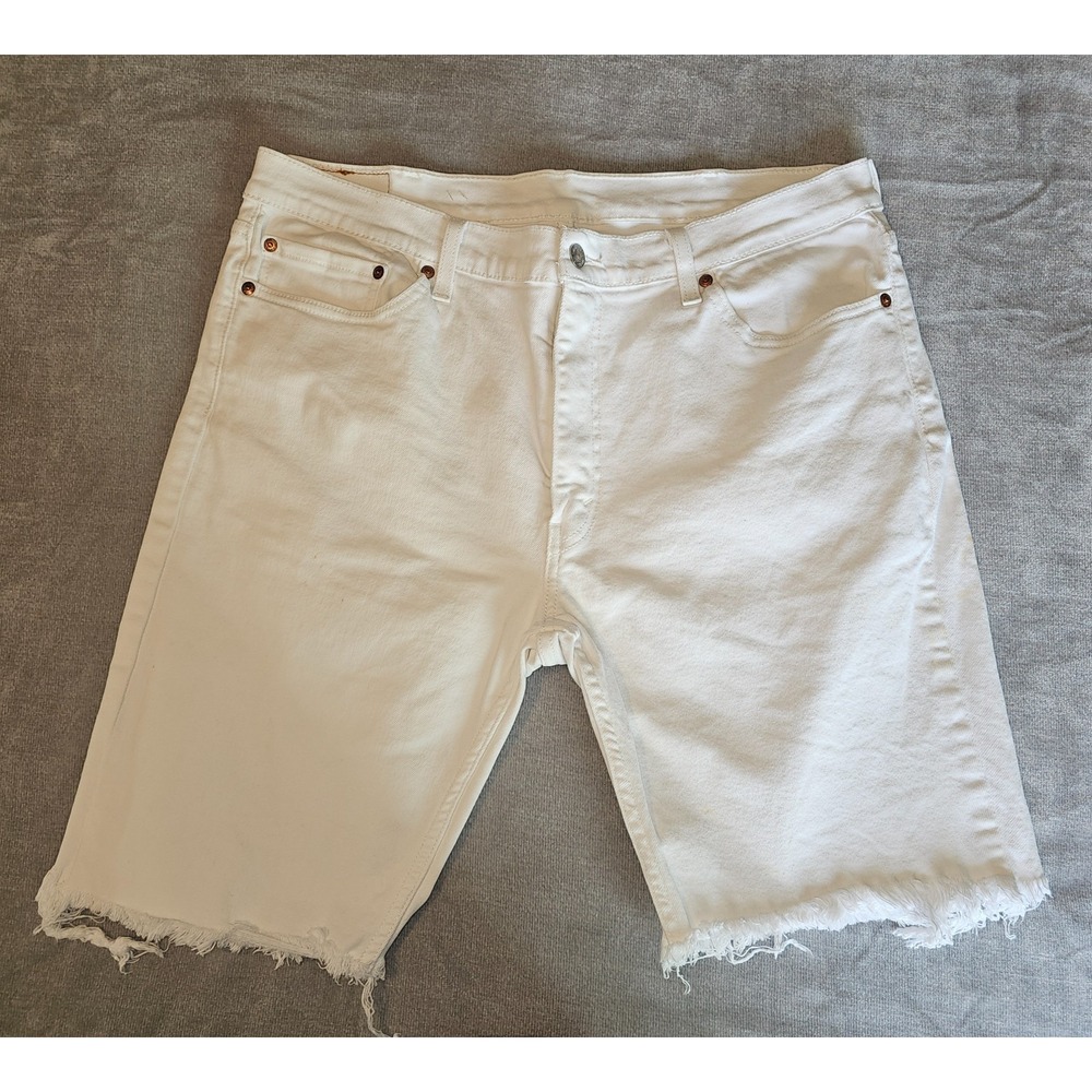 Levi's 511 denim Bermuda shorts mens size 38 Frey WHITE